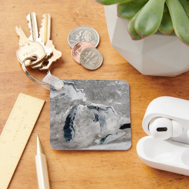 Eis auf den Großen Seen, Staaten. Schlüsselanhänger (Schreibtisch)