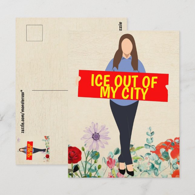 Eis aus meiner Stadt Postkarte (Vorne/Hinten)