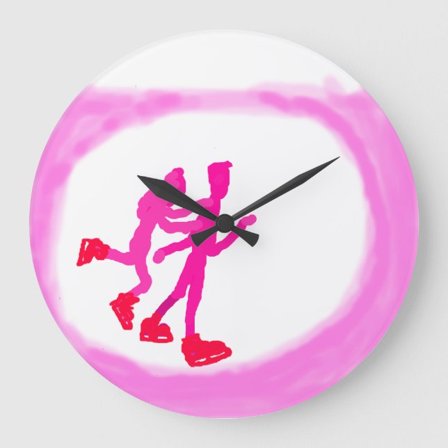 Eis-Ballett Große Wanduhr (Vorderseite)