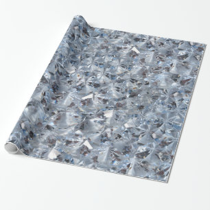Eis-Blau-Diamant-Kristall-Art Geschenkpapier