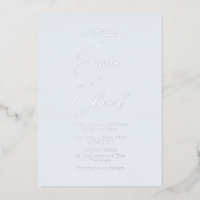 Eis Blue and Silver Foil Wedding