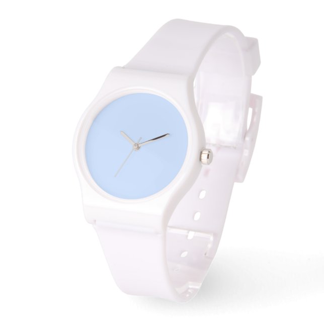 Eis Blue Dial White Silicone Armbanduhr (Winkel)