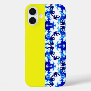 Eis Blue Snowboarder Sky Yellow Snowboarder Sport iPhone 16 Plus Hülle