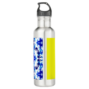 Eis Blue Snowboarder Sky Yellow Snowboarder Sport Edelstahlflasche