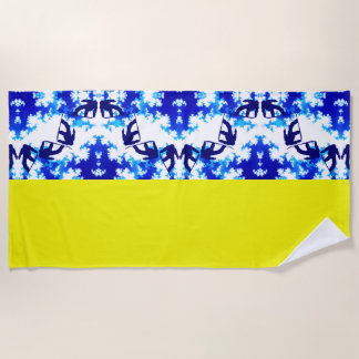 Eis Blue Snowboarder Sky Yellow Snowboarder Sport Strandtuch