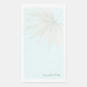 Eis Blue Tropical Couple Names Wedding Serviette
