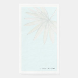 Eis Blue Tropical Couple Names Wedding Serviette