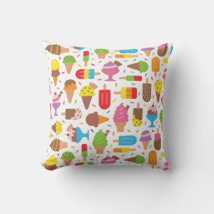 Eis Cream and Ice Lolly Pattern Girls Room Decke Kissen