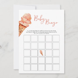 Eis Cream Baby Dusche Bingo Spiel Einladung
