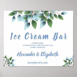 Eis Cream Bar Hochzeitssymbol Poster