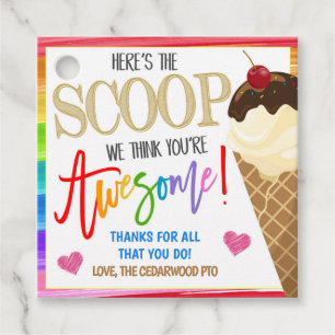 Eis Cream Gift Tag Geschenkanhänger
