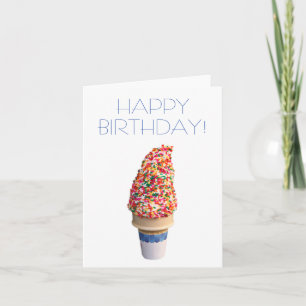 Eis Cream Happy Birthday Card Karte