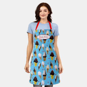 Eis Cream Parlor Retro Sky Blue Schürze