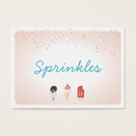 Eis Cream Party Dessert Buffet Food Labels