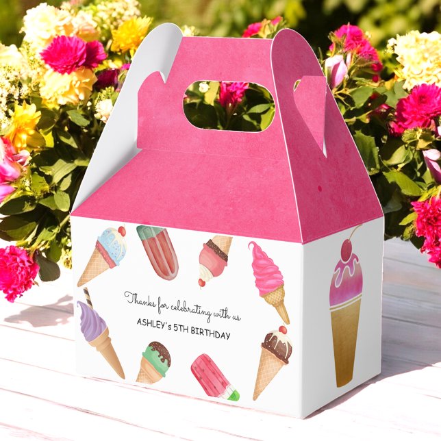 Eis Cream Pink Blue Brown Food Popsivor Box Geschenkschachtel (Von Creator hochgeladen)