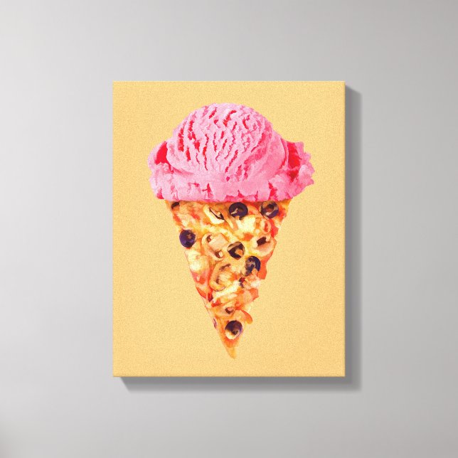 Eis Cream Pizza Canvas Print Leinwanddruck (Vorderseite)