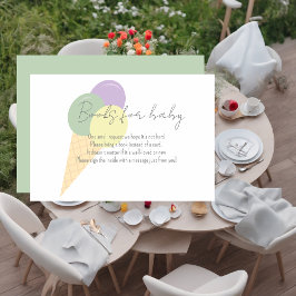 Eis Cream Scoop Confetti Bücher für Babydusche Begleitkarte