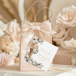 Eis Cream Scoopup Floral Boho Brautparty Geschenkanhänger