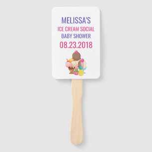 Eis Cream Social Baby Dusche Fächer