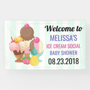 Eis Cream Social Baby Shooting Event Banner