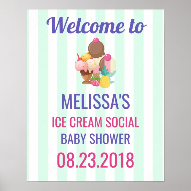 Eis Cream Social Baby Shooting Event Poster (Vorne)