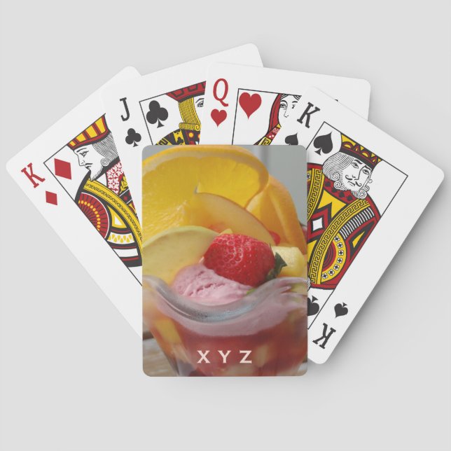 Eis Cream Sundare benutzerdefinierte Monogramm-Spi Spielkarten (Rückseite)