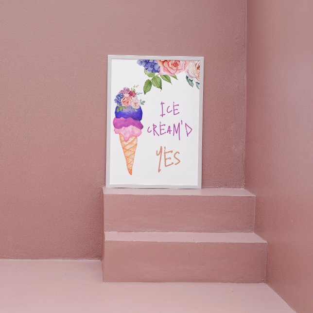 Eis Cream'd Yes Brautparty Sie ist aufgedeckt Poster (Von Creator hochgeladen)