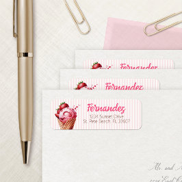 Eis-Creme-Adressenaufkleber