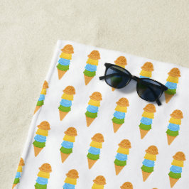 Eis Creme farbig Burp Tuch Strandtuch
