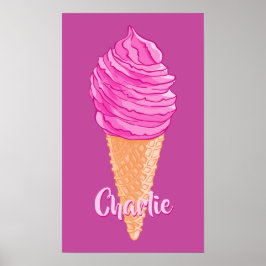 Eis Creme individuelle Name Plakat