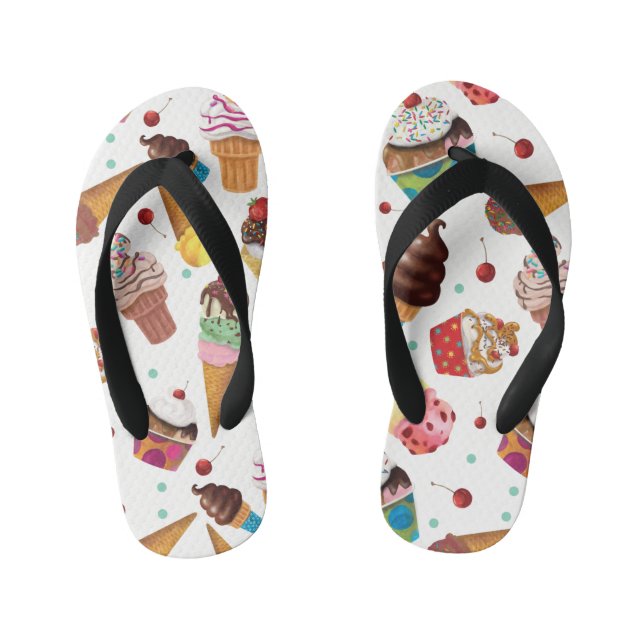 Eis Creme Novelty Print Flip Flops (Fußbett)