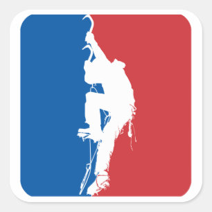 Eis, das All Star klettert Quadratischer Aufkleber