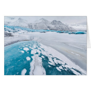 Eis des gefrorenen Gletschers, Island