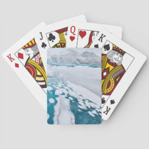 Eis des gefrorenen Gletschers, Island Spielkarten