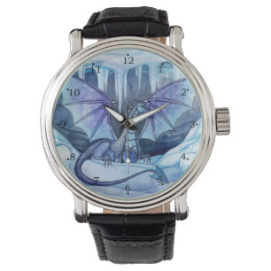 Eis-Drache Fantasy-Kunst von Molly Harrison Armbanduhr