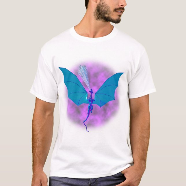 Eis-Drache im Flug T-Shirt (Vorderseite)