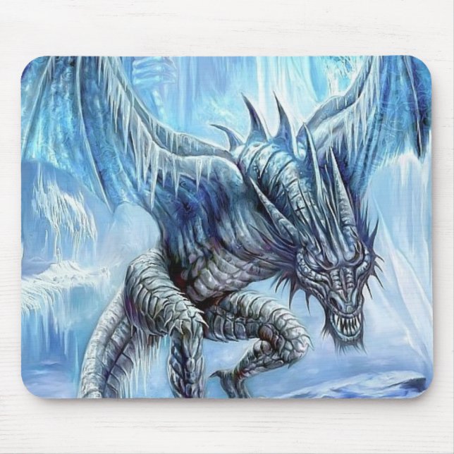 Eis-Drache Mousepad (Vorne)