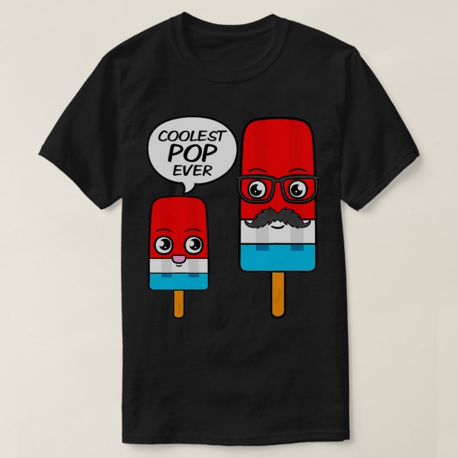 Eis Fathers Day Popsicle Daddy Sweet Dessert T-Shirt (Design vorne)