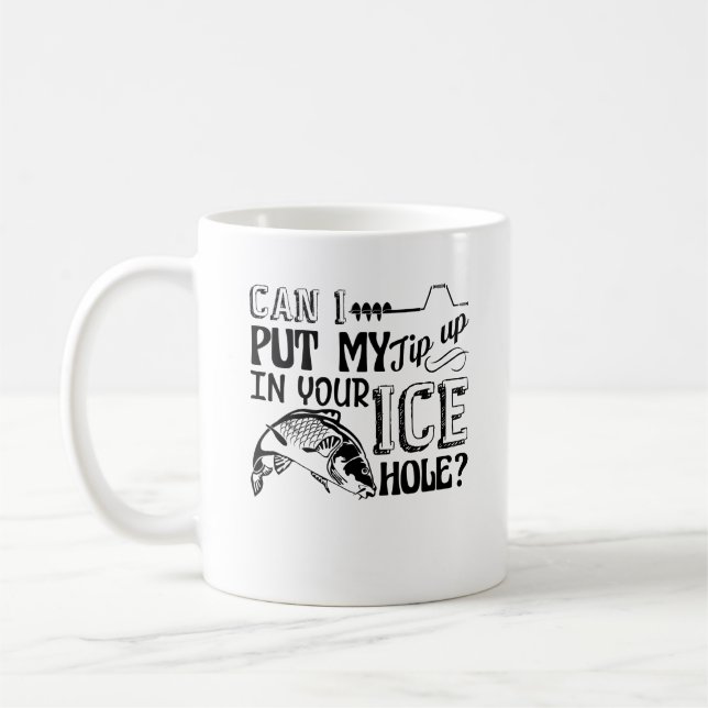 Eis-Fischen-Spitze herauf Eis-Loch-Tasse Kaffeetasse (Links)