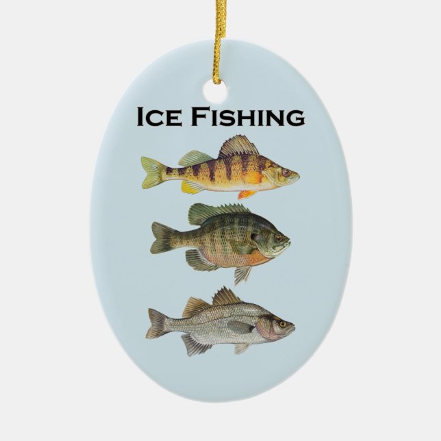 Eis-FischenPanfish Keramikornament (Vorne)