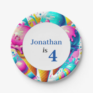 Eis Geburtstagsparty Pappteller