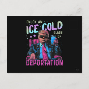 Eis Genießen Sie ein eisgekühltes Feiertagspostkarte