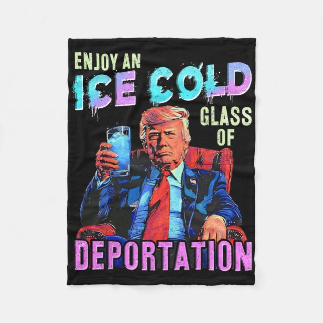 Eis genießt ein eiskaltes Gl der Deportation Fleecedecke (Vorderseite)
