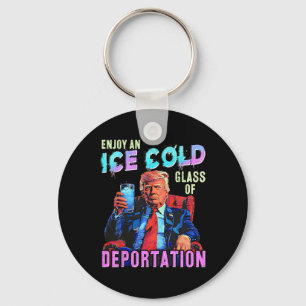 Eis genießt ein eiskaltes Gl der Deportation Schlüsselanhänger