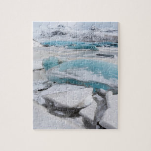 Eis-Gletscherformationen im Winter Puzzle