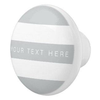 Eis-graue u. weiße gestreifte Gewohnheit Keramikknauf