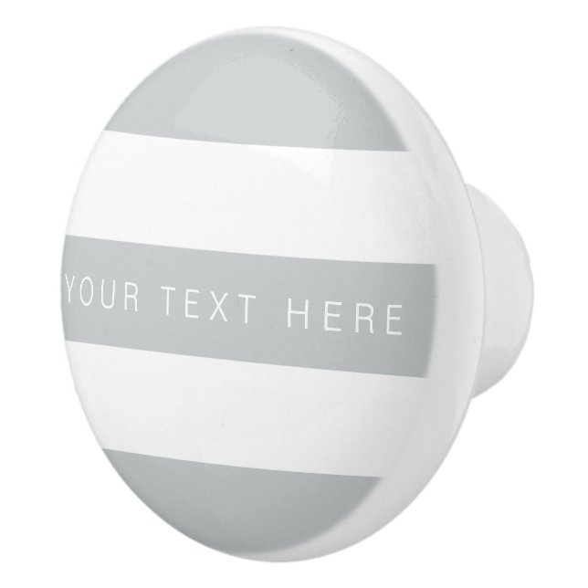 Eis-graue u. weiße gestreifte Gewohnheit Keramikknauf (Rechts)