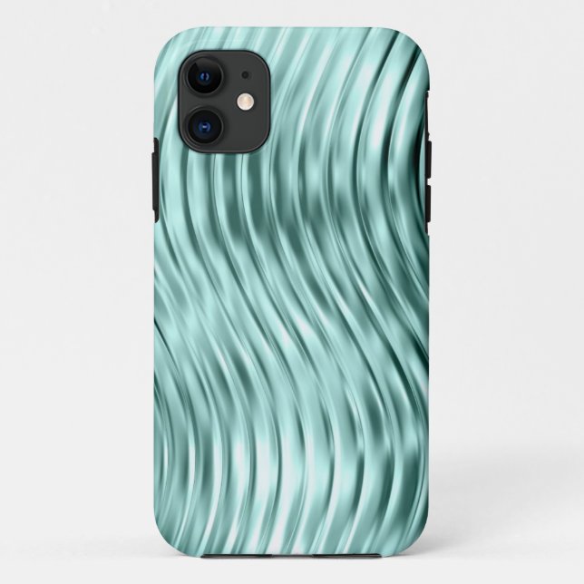 Eis-Grün kurvte Glasdruck iPhone 5 Case-Mate Hülle (Rückseite)