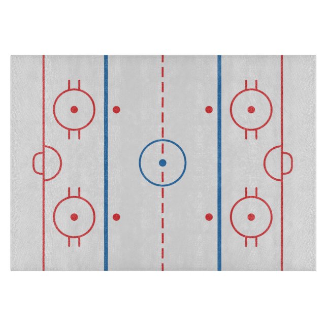 (Eis-) Hockey-Eisbahnen-Schneidebrett Schneidebrett (Vorderseite)