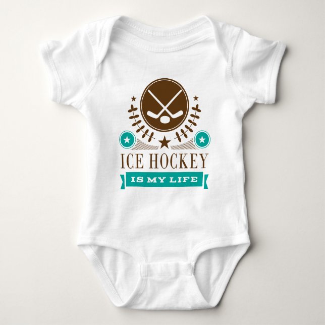 Eis-Hockey ist mein Leben-Geschenk Baby Strampler (Vorderseite)